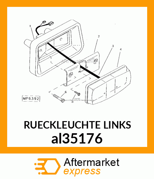 RUECKLEUCHTE LINKS al35176