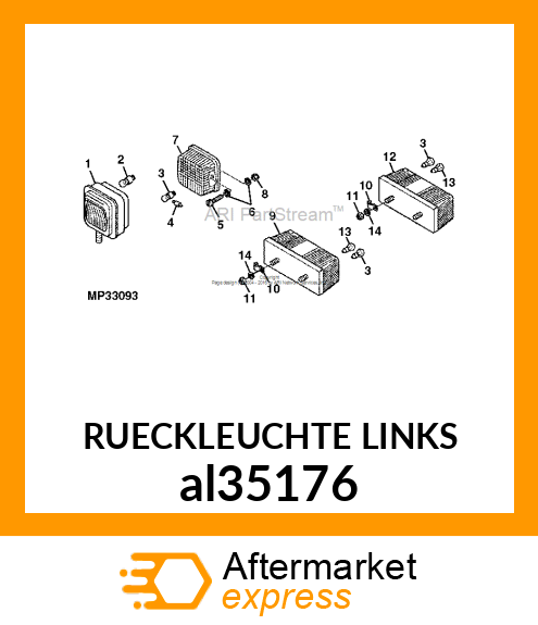 RUECKLEUCHTE LINKS al35176