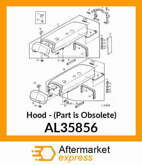 Hood - (Part is Obsolete) AL35856