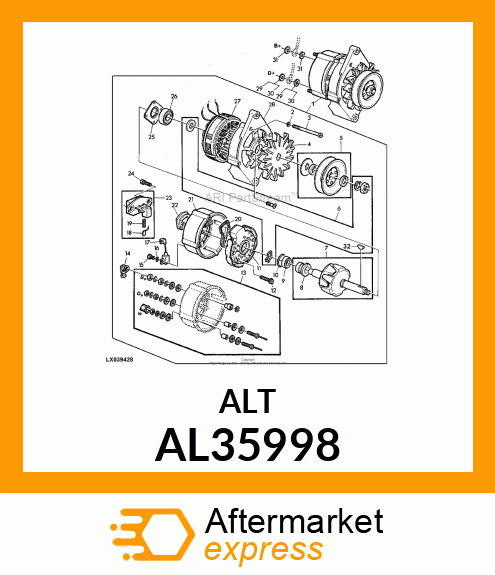 Alternator - Alternator AL35998