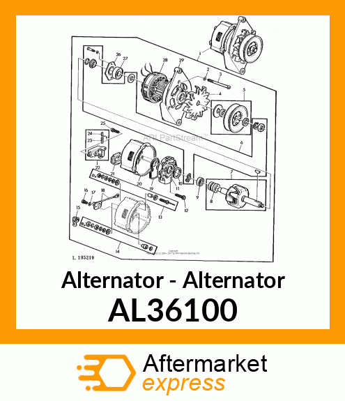 Alternator - Alternator AL36100