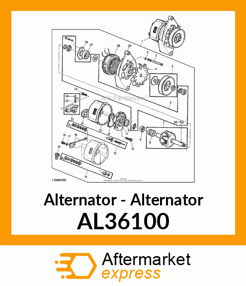 Alternator - Alternator AL36100