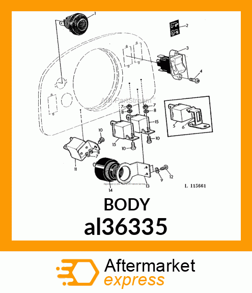 RELAY, RELAY, W/O BRACKET, W/O DIOD al36335