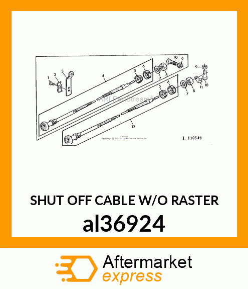 SHUT OFF CABLE W/O RASTER al36924