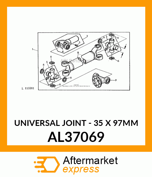 CROSS AND BEARING ASSEMBLY AL37069