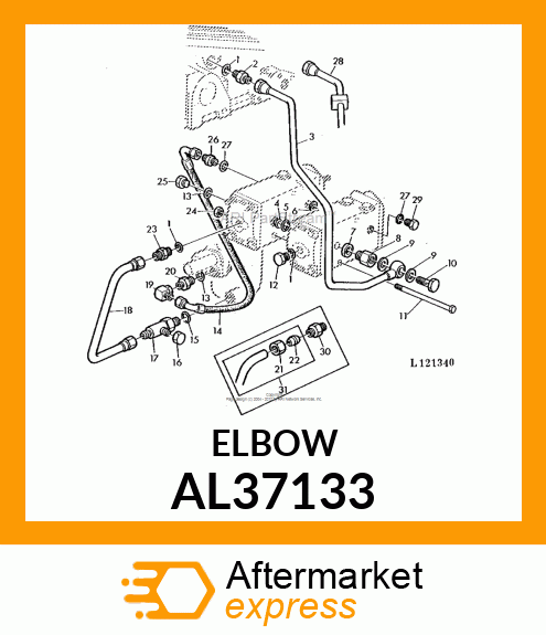 ANGLE FITTING 90 DEG ADJUSTABLE AL37133