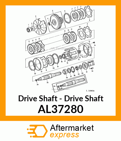 Drive Shaft - Drive Shaft AL37280