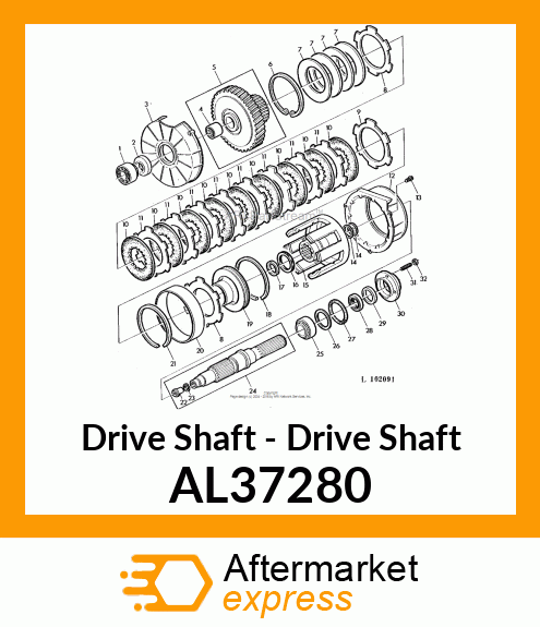 Drive Shaft - Drive Shaft AL37280