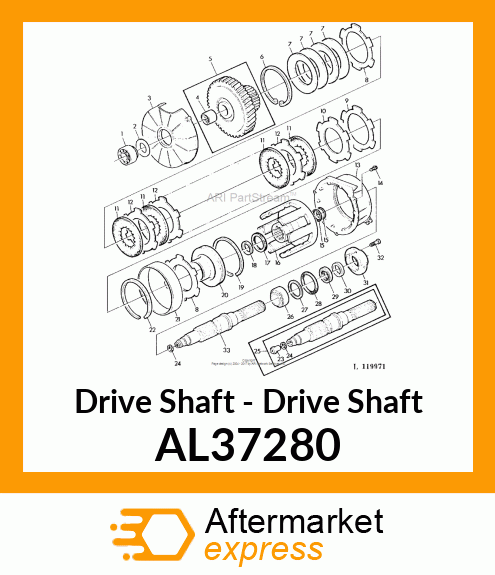 Drive Shaft - Drive Shaft AL37280