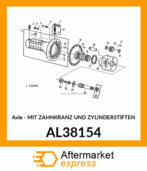 Axle AL38154