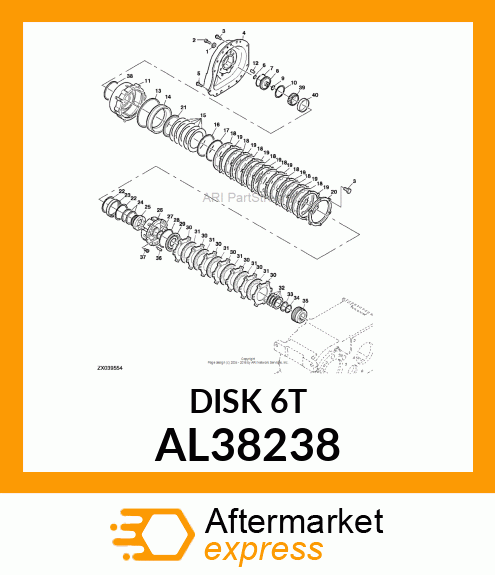 DISK WITH INNER SPLINE AL38238