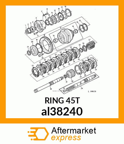 DISK WITH INNER SPLINE al38240