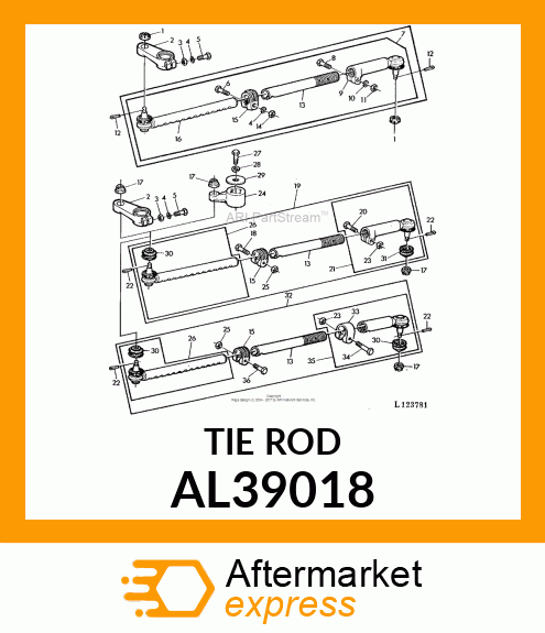 Tie Rod Assembly - Tie Rod Assembly AL39018