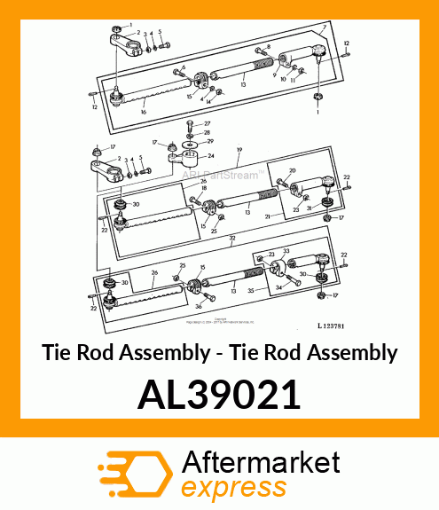 Tie Rod Assembly - Tie Rod Assembly AL39021