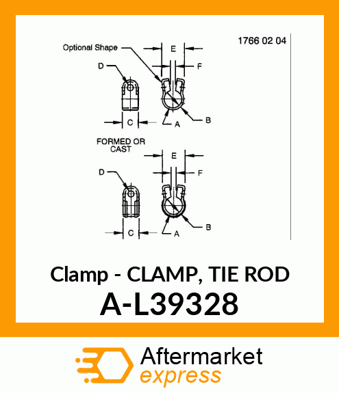 Clamp - CLAMP, TIE ROD A-L39328