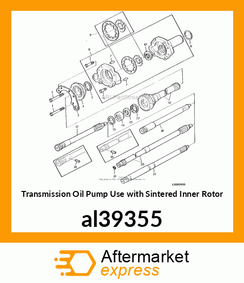 TRANSMISSION OIL PUMP ASSY. WITH al39355