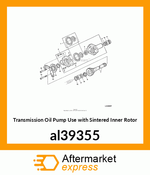 TRANSMISSION OIL PUMP ASSY. WITH al39355