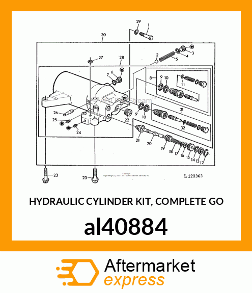 HYDRAULIC CYLINDER KIT, COMPLETE GO al40884