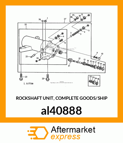 ROCKSHAFT UNIT, COMPLETE GOODS/SHIP al40888