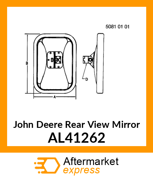 MIRROR, REAR VIEW, ASSEMBLY AL41262