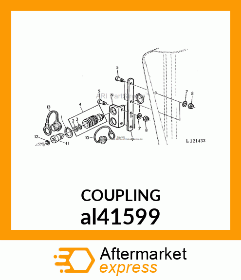 HYDR.QUICK COUPLER SOCKET, ISO COUP al41599