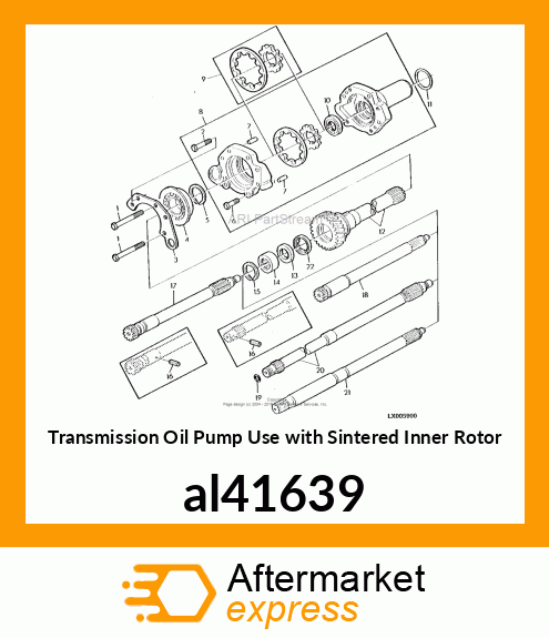 TRANSMISSION OIL PUMP ASSY. WITH al41639