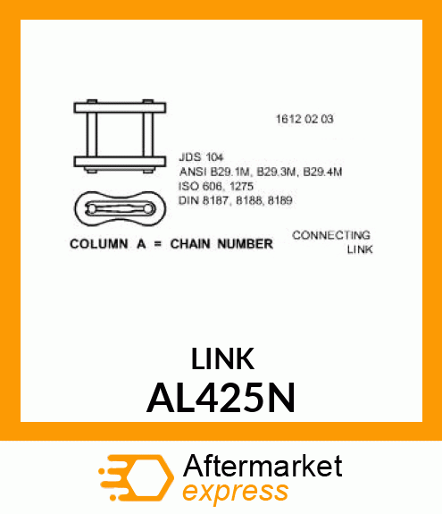 LINK ROLLER CHAIN CONNECTING AL425N