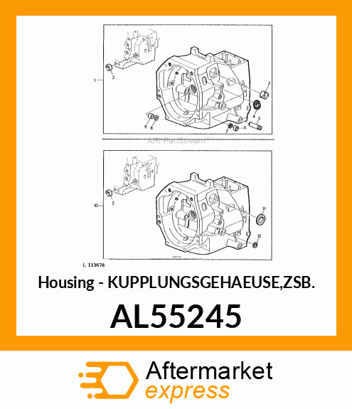 Housing - KUPPLUNGSGEHAEUSE,ZSB. AL55245