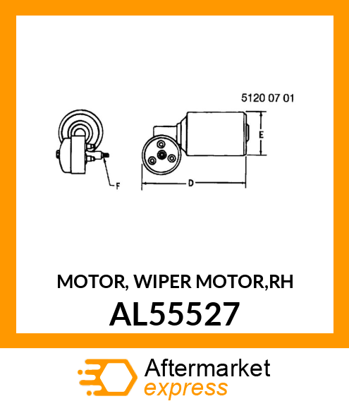 MOTOR, WIPER MOTOR,RH AL55527