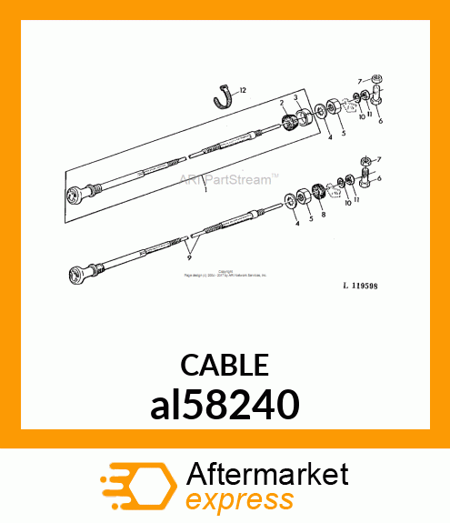 SHUT OFF CABLE W/O RASTER al58240