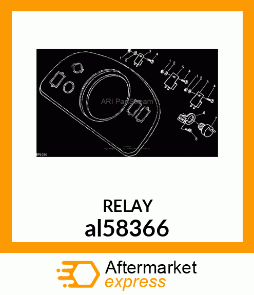 RELAY, RELAY, W/O BRACKET, W/O DIOD al58366