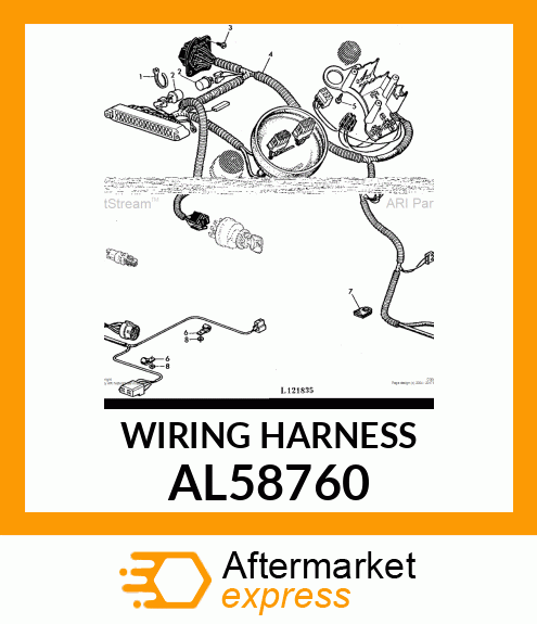 Wiring Harness - WIRING HARNESS, WIRING HARNESS AL58760