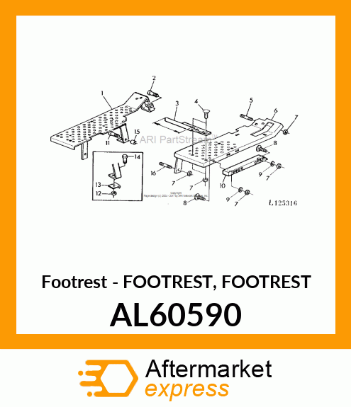 Footrest AL60590