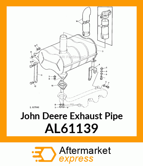 EXHAUST PIPE, ENDPIPE AL61139