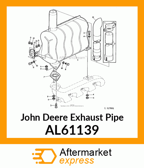 EXHAUST PIPE, ENDPIPE AL61139