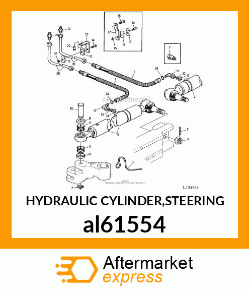 HYDRAULIC CYLINDER,STEERING al61554