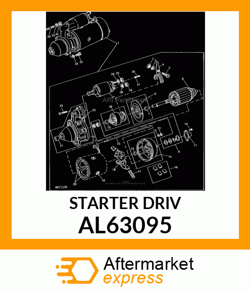 STARTER MOTOR DRIVE AL63095