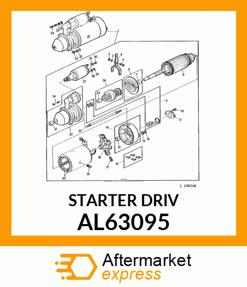 STARTER MOTOR DRIVE AL63095