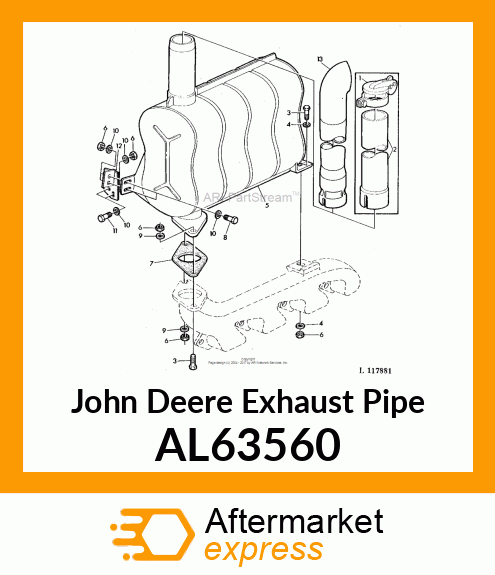 EXHAUST PIPE, EXHAUST END PIPE AL63560