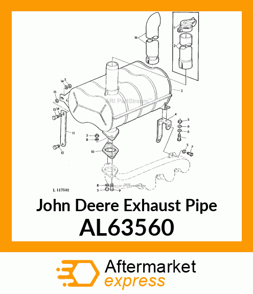 EXHAUST PIPE, EXHAUST END PIPE AL63560