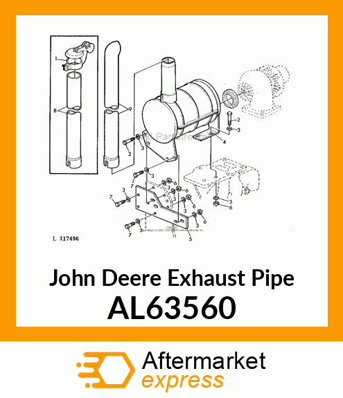 EXHAUST PIPE, EXHAUST END PIPE AL63560