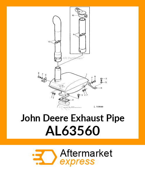 EXHAUST PIPE, EXHAUST END PIPE AL63560