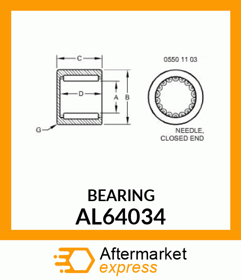 NEEDLE BEARING AL64034