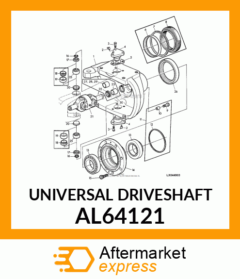 UNIVERSAL DRIVESHAFT AL64121