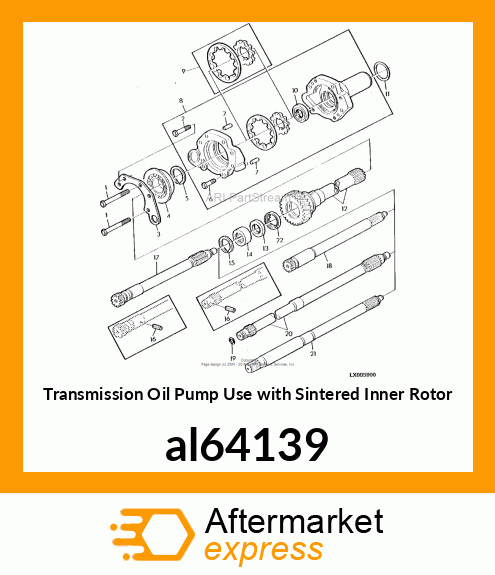 TRANSMISSION OIL PUMP ASSY. WITH al64139