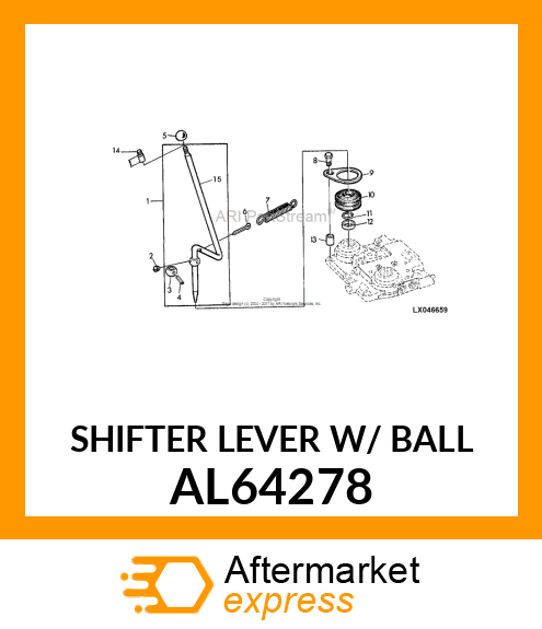 SHIFTER LEVER W/ BALL AL64278