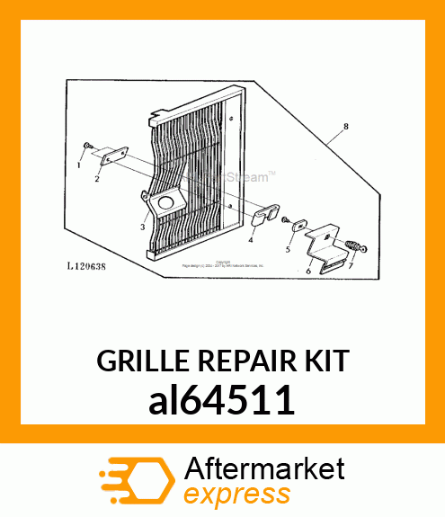 GRILLE REPAIR KIT al64511