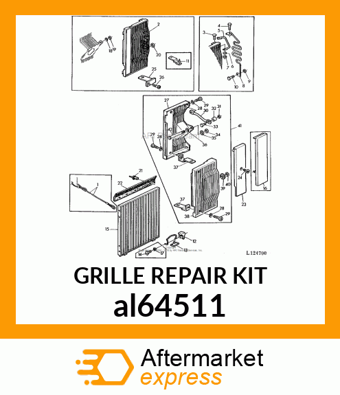 GRILLE REPAIR KIT al64511