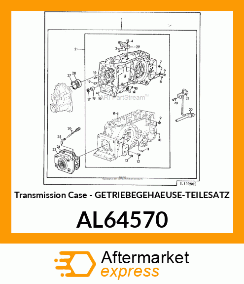 Transmission Case - GETRIEBEGEHAEUSE-TEILESATZ AL64570