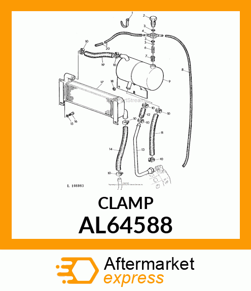 CLAMP, HOSE 20 AL64588